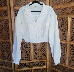 NWT Spiritual Gangster Cropped White Utility Jacket Size XL